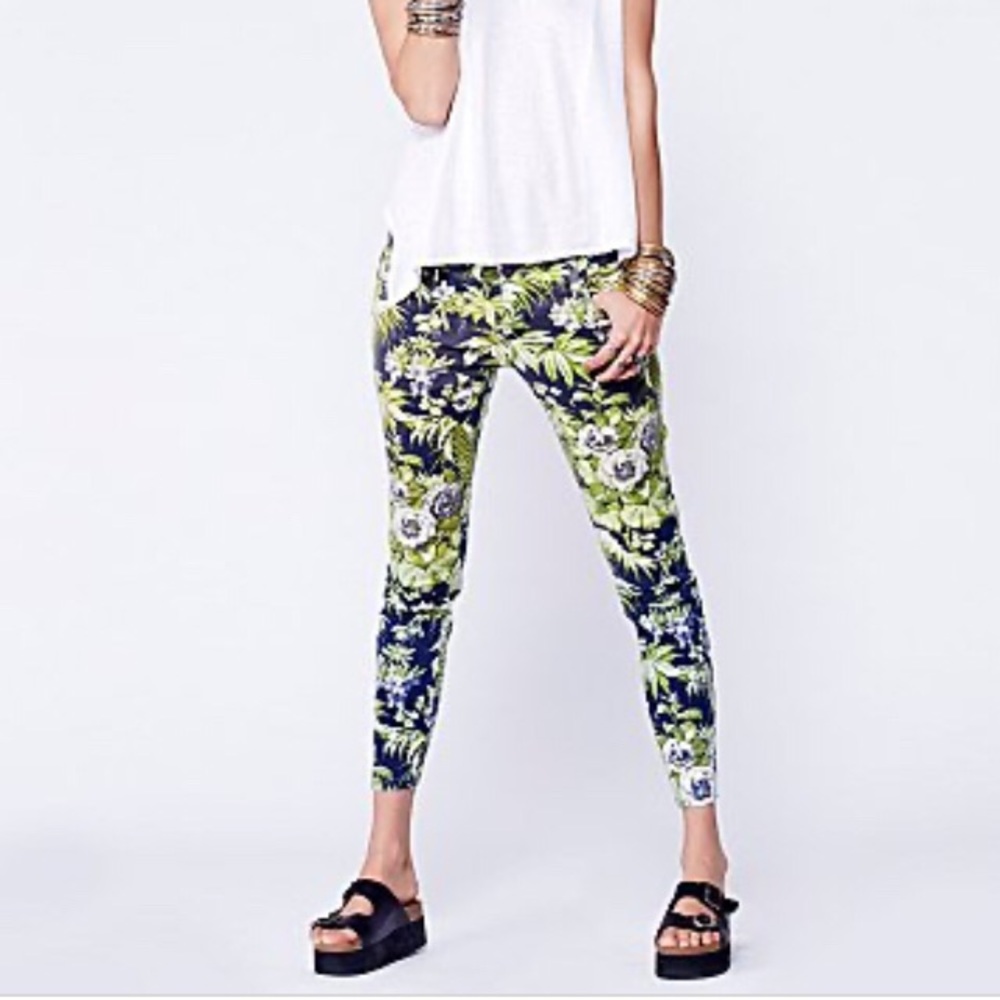 🌴Tropical Rain - cigarette jeans🌿